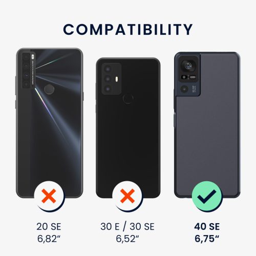 Kwmobile tok TCL 40 SE-hez, narancssárga, szilikon, 60793.15