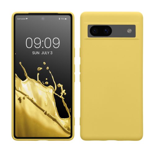 Kwmobile Google Pixel 7a tok, sárga, szilikon, 61614.165