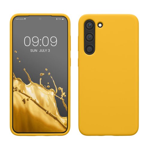Kwmobile tok Samsung Galaxy S23 Plus-hoz, sárga, szilikon, 60274.165