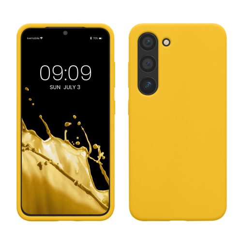 Kwmobile tok Samsung Galaxy S23 készülékhez, sárga, szilikon, 60273.165