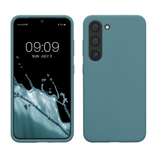 Kwmobile tok Samsung Galaxy S23 készülékhez, zöld, szilikon, 60273.206