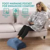 Navaris ergonomikus irodai párna, gyapjú zsebbel a lábak felmelegítésére, 45 x 30 x 15 cm, Kék, 61463.02