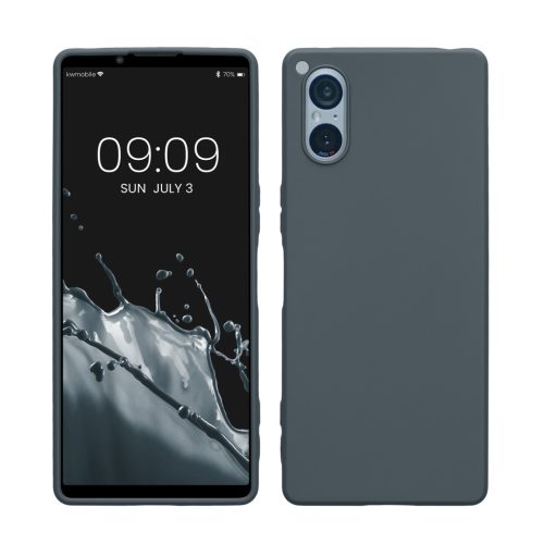 Kwmobile tok Sony Xperia 5 V-hez, sötétzöld, szilikon, 61522.202