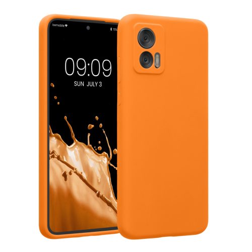 Kwmobile tok Motorola Edge 30 Neo-hoz, narancssárga, szilikon, 61043.15