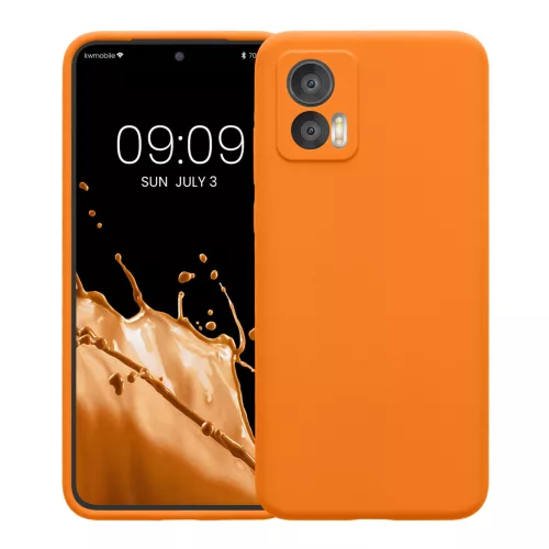 Kwmobile tok Motorola Edge 30 Neo-hoz, narancssárga, szilikon, 61043.15