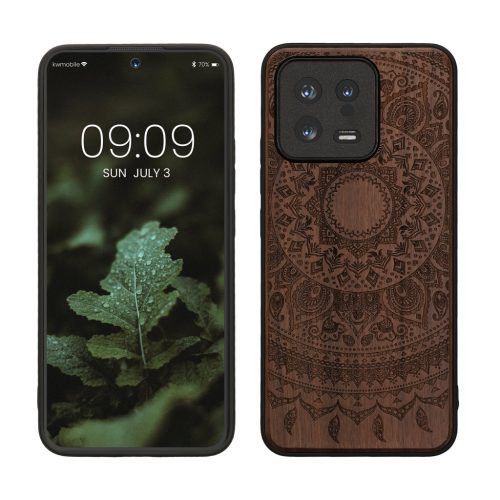 Kwmobile tok Xiaomi 13 5G-hez, barna, fa/szilikon, 60695.02