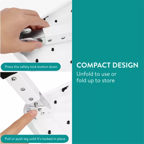 Scaun pliabil ajustabil Navaris, 3 inaltimi, platforma antiderapanta, 61657.02