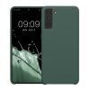 Kwmobile tok Samsung Galaxy S21 Plus-hoz, zöld, szilikon, 54066.166