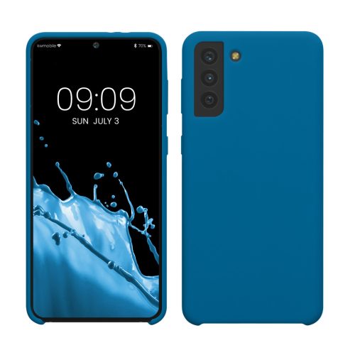 Kwmobile tok Samsung Galaxy S21 Plus-hoz, kék, szilikon, 54066.228