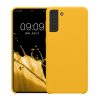 Kwmobile tok Samsung Galaxy S21 Plus-hoz, sárga, szilikon, 54066.165