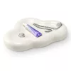 Tava ceramica Navaris, design abstract Cloud, 24x16.5x3 cm, pentru bijuterii, alb, ceramica