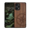 Kwmobile tok Xiaomi Poco F5-höz, barna, fa/szilikon, 61661.01