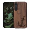 Kwmobile tok Samsung Galaxy S23 Plus-hoz, barna, fa/szilikon, 61686.04