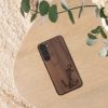 Kwmobile tok Samsung Galaxy S23 Plus-hoz, barna, fa/szilikon, 61686.04
