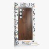 Kwmobile tok Samsung Galaxy S23 Plus-hoz, barna, fa/szilikon, 61686.04