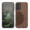 Kwmobile tok Samsung Galaxy A14 5G-hez, barna, fa/szilikon, 60817.02