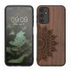 Kwmobile tok Samsung Galaxy A14 5G-hez, barna, fa/szilikon, 60817.02