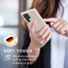 Kwmobile tok Samsung Galaxy S22 Ultra készülékhez, krémszínű, szilikon, 56765.125