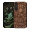 Kwmobile tok Samsung Galaxy S23 Plus-hoz, barna, fa/szilikon, 61686.03
