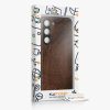 Kwmobile tok Samsung Galaxy S23-hoz, barna, fa/szilikon, 61685.03