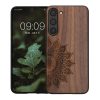 Kwmobile tok Samsung Galaxy S23 Plus-hoz, barna, fa/szilikon, 61686.01