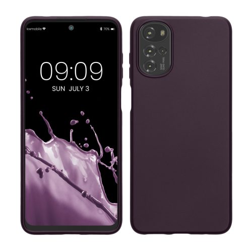 Kwmobile tok Motorola Moto G22-höz, sötétlila, szilikon, 61683.115