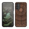 Kwmobile tok Samsung Galaxy A14 5G-hez, barna, fa/szilikon, 60817.03
