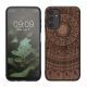 Kwmobile tok Samsung Galaxy A14 5G-hez, barna, fa/szilikon, 60817.03