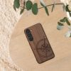 Kwmobile tok Samsung Galaxy S23-hoz, barna, fa/szilikon, 61685.02