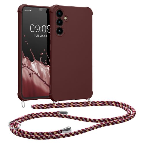Kwmobile tok nyakpánttal Samsung Galaxy A34 5G-hez, lila, szilikon, 60820.187