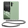 Kwmobile tok nyakpánttal Samsung Galaxy A04s-hez, világoszöld, szilikon, 59960.172