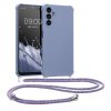 Kwmobile tok nyakpánttal Samsung Galaxy A14 5G-hez, kék, szilikon, 60819.108
