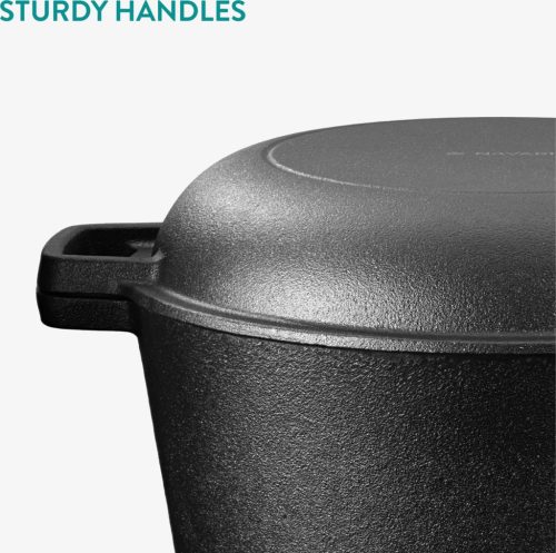 Navaris öntöttvas holland sütőedény fedővel, főzőlapokhoz/sütőkhöz, 4,7 l, 32 cm, 61695,02