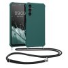 Kwmobile tok nyakpánttal Samsung Galaxy A14 5G-hez, zöld, szilikon, 60819.78