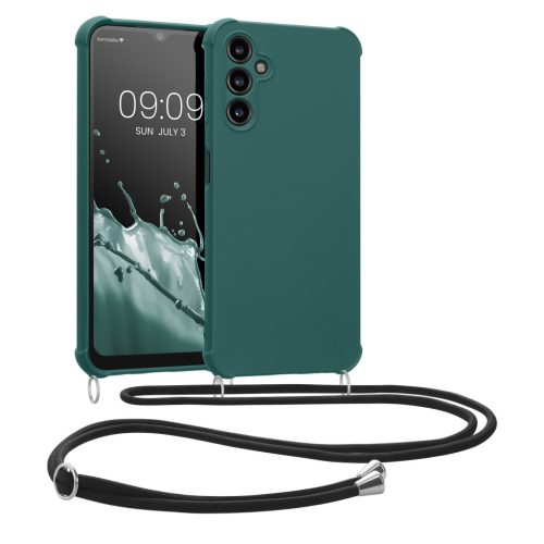 Kwmobile tok nyakpánttal Samsung Galaxy A14 5G-hez, zöld, szilikon, 60819.78