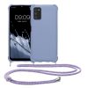 Kwmobile tok nyakpánttal Samsung Galaxy A03s-hez, kék, szilikon, 58562.108