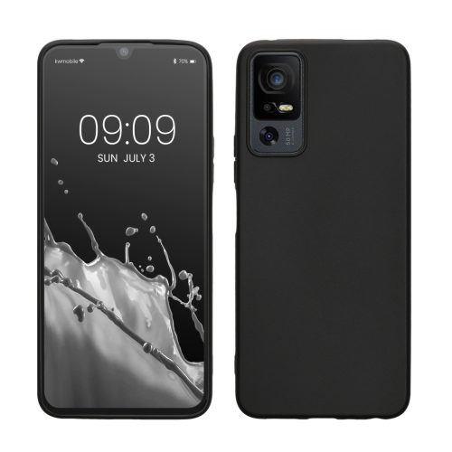 Kwmobile tok TCL 40 XL-hez, fekete, szilikon, 61718.47