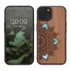 Kwmobile tok Apple iPhone 14-hez, barna, fa/szilikon, 59124.06
