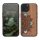 Kwmobile tok Apple iPhone 14-hez, barna, fa/szilikon, 59124.06