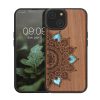 Kwmobile tok Apple iPhone 14-hez, barna, fa/szilikon, 59124.06
