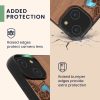 Kwmobile tok Apple iPhone 14-hez, barna, fa/szilikon, 59124.06