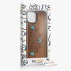 Kwmobile tok Apple iPhone 14-hez, barna, fa/szilikon, 59124.06