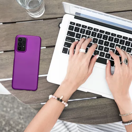 Kwmobile tok Samsung Galaxy A23/Galaxy A23 5G-hez, lila, szilikon, 57955.24