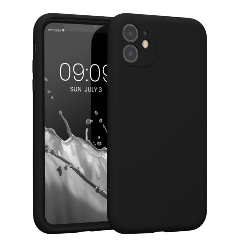 Kwmobile tok Apple iPhone 11-hez, fekete, szilikon, 59349.01