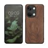 Kwmobile tok OnePlus Nord 3 5G-hez, barna, fa/szilikon, 61770.18