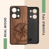 Kwmobile tok OnePlus Nord 3 5G-hez, barna, fa/szilikon, 61771.01