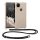 Kwmobile Google Pixel 4a telefontok nyakpánttal, krémszínű, szilikon, 53842.16