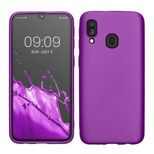 Kwmobile tok Samsung Galaxy A40-hez, lila, szilikon, 48546.24