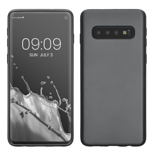 Kwmobile tok Samsung Galaxy S10 készülékhez, szürke, szilikon, 47452.232
