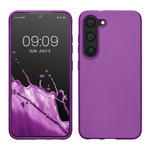 Kwmobile tok Samsung Galaxy S23 készülékhez, lila, szilikon, 60312.24